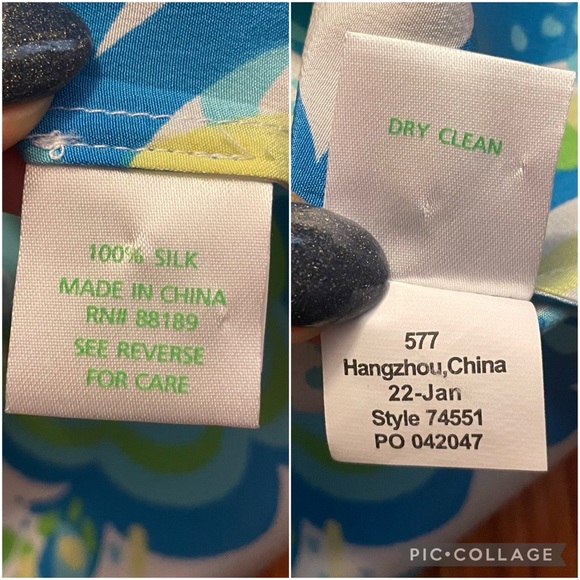 Lilly Pulitzer Dusk Racerback Resort White Crystal Coast silk top size XS - Picture 11 of 13